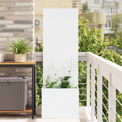 vidaXL - Tuin - Privacy - Scherm - Wit - 50 - x - 32 - x - 150 - cm - Koudgewalst - staal