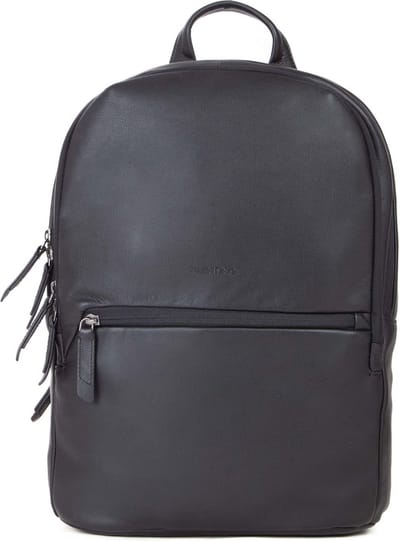 VALENTINO Leren Vrije tijd rugzak Rugzak met laptopvak Thunder Backpack Nero Zwart