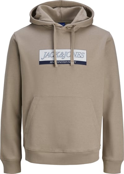 JACK&JONES - JORINWOOD BLOCK BRANDING SWEAT HOOD - Heren - Sweaters