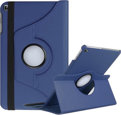 Hoesje - Geschikt voor Samsung Galaxy Tab A 10.1 (2019) - 360 Graden Hoes - Draaibare Hard Cover Case - Tablethoes Draaibaar - Donkerblauw