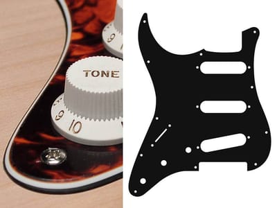 Boston SL-313-MO pickguard, Stallion, standard, SSS, 3 pot holes, 3-5 switch, lefthanded, 3 ply, marble orange