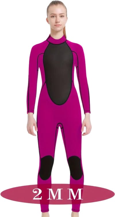 Bovista Wetsuit Dames - Swimsuit - Shorty - Surfpak - Duikpak - Lange Mouw - Zwemsuit - Paars - S