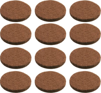 AMIG Anti-krasvilt - 48x - zwart - 18 mm - rond - zelfklevend - meubel beschermvilt