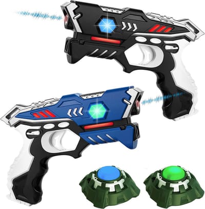 KidsTag Lasergame set: 2 Laserguns + 2 Targets. Lasergame set voor twee spelers