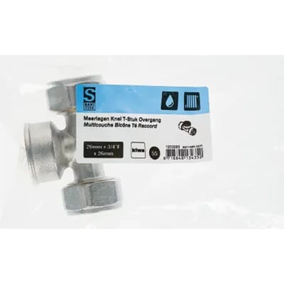 Sanivesk Meerlagen T-stuk Overgang 26mmx3/4"fx26mm
