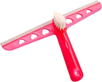 Douchewisser - Glasreiniger Wisser - Watervlekken Verwijderen - Uniek Borstelkopontwerp - 25 x 14.5 cm - Roze