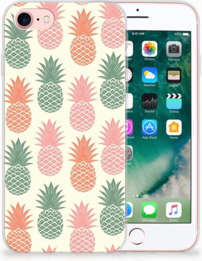 iPhone SE 2022 | SE 2020 | 8 | 7 Siliconen Case Ananas