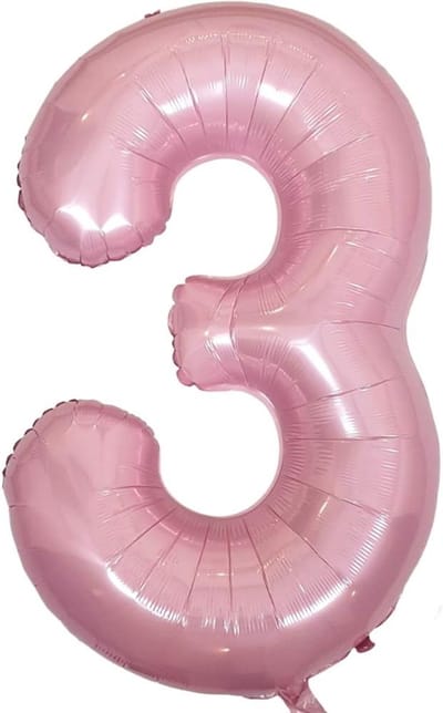 Grote Roze Folieballon 3 Jaar - Verjaardagsdecoratie voor Kinderen