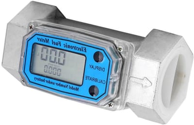 Digitale Stroommeter 120L/Min Vloeistofstroommeter Water&Brandstof Flowmeter Roestvrij 0-99999 Elektronische 1-1/2In NPT Voor Benzinepistolen Waterpijp .
