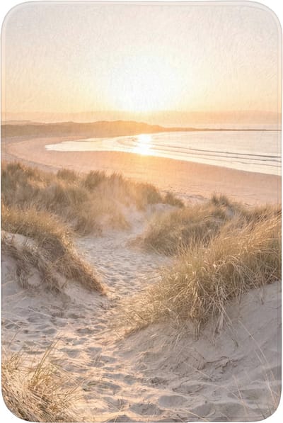 Badmat 60x90 cm - Antislip - Duinen - Strand - Zee - Badmatten voor badkamer - Badkamermat - Douchemat - Badkamer mat