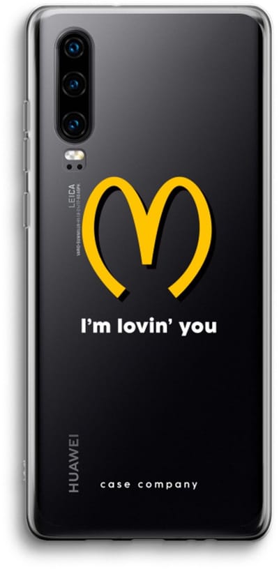 Case Company® - Hoesje geschikt voor Huawei P30 hoesje - I'm lovin' you - Soft Cover Telefoonhoesje - Bescherming aan alle Kanten en Schermrand