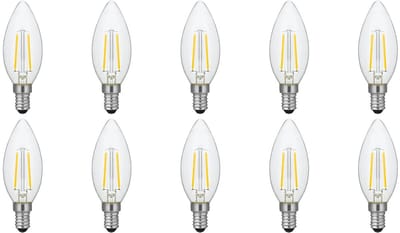 SPL E14 LED Lamp 2W Dimbaar - CRI 93 - Extra Warm Wit - 2500K - LED Filament Kaars C35 - Vervangt 16W - 10 Stuks