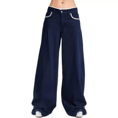 It's Basic - Palazzo Mid Rise Jeans - Indigo