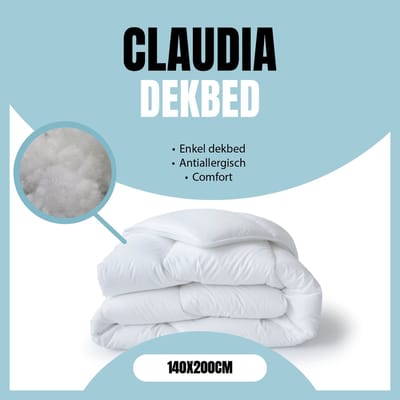 Claudia by Eleganzzz Enkel Dekbed - 140x200 cm - Winterdekbed - All Year Dekbed Enkel - Anti Allergie - 500gr/m2 - Enkel Dekbed 140x200 - Eenpersoons - Dekbedden