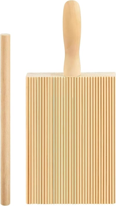 Houten Gnocchi Maker met Sticks van Beukenhout, Pasta Accessoires voor Zelfgemaakte Noodles en Macaroni Planken met Handvat