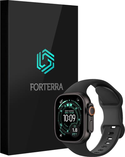 Smartwatchbandje Geschikt voor Apple Watch Ultra 1, 2, 3 (49 mm) - Verstelbaar Siliconen Bandje - Zwart