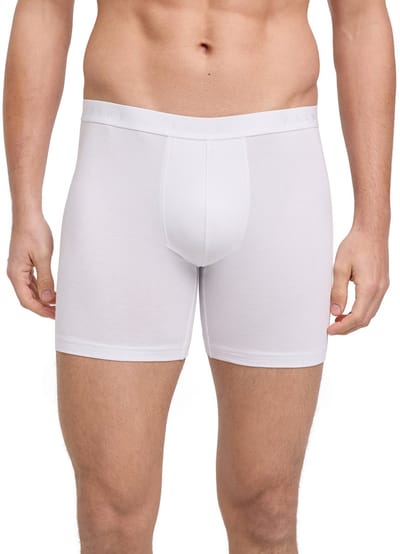 FALKE Daily Comfort Long Leg 2-Pack huidvriendelijk elastisch katoen broek van onderlaag heren wit - maat L
