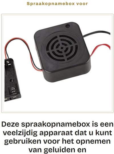 Dailygoods- Geluidschipmodule Uitzonderlijke Geluidskwaliteit - Geluidsopname Apparaat - DIY Stem Wenskaart - Creatieve Ambachten - Speelgoed - Heldere Audio tot 3 W - Geluidsopnameapparaat