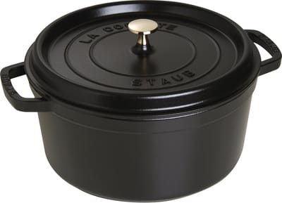 Staub Ronde Stoof-/Braadpan 28 cm Zwart