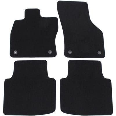 Tapis de sol - JJ Automotive - Noir - Velours - 4 pièces - Renforcé pédale