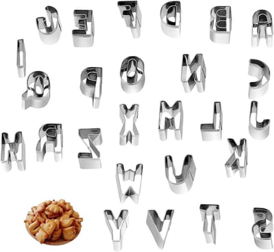 36 Stuks RVS Koekjesuitsteekvormen in Alphabet Vorm voor Taartdecoratie en Bakplezier