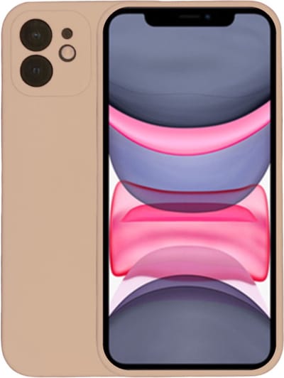Smartphonica Telefoonhoesje Geschikt voor iPhone 11 siliconen hoesje - Backcover Siliconen Case - Beige geschikt voor iPhone 11
