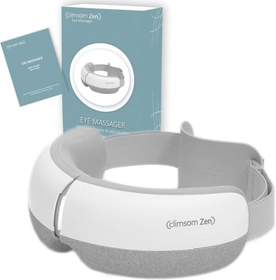Oogmassageapparaat met 5 Massagemodi, Trillingen, Warmte en Luchtkussen voor Ontspanning