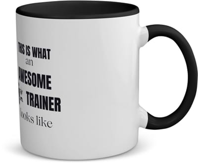 Akyol - this is what an awesome trainer looks like koffiemok - theemok - zwart - Trainer - cadeau trainer - cadeau - coach cadeau - bedankt voor alles - 350 ML inhoud