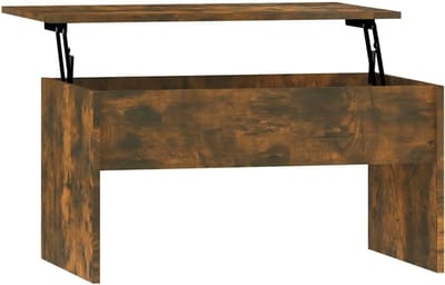 Ronde Salontafel met Houten Afwerking 80x50.5x52.5 cm