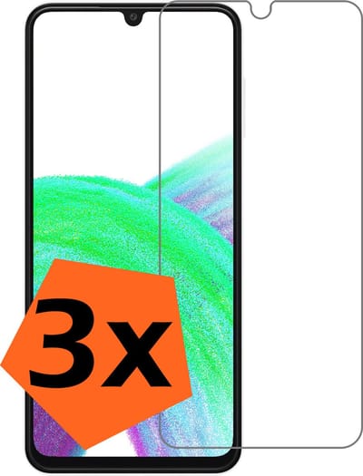 Screenprotector - 3 Stuks - Geschikt voor Samsung Galaxy A33 - Extra Sterk - Gehard Glas - Beschermglas - Tempered Glass - Screen Protector
