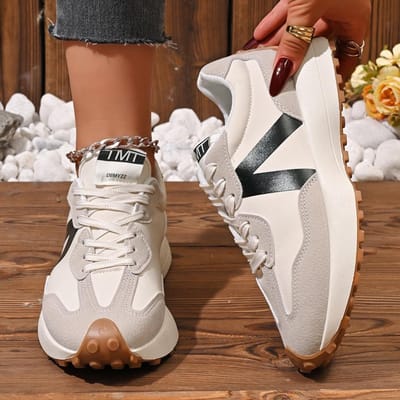 Damesschoenen Comfortabele Kwaliteit Herfst Modieuze Sneakers Antislip Slijtvast Casual Koppelschoenen De Mujer 35 beige