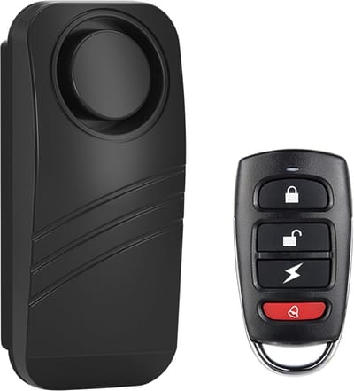Fiets Alarm - Motorfiets Beveiliging - Diefstal Voorkomen - Vibratiesensoren Afstandsbediening - 8x4x2 cm - Zwart
