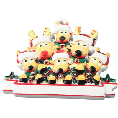 Kerst Eland Ornament Hars Kerstboom Hanger Schattige Kerstversiering beige