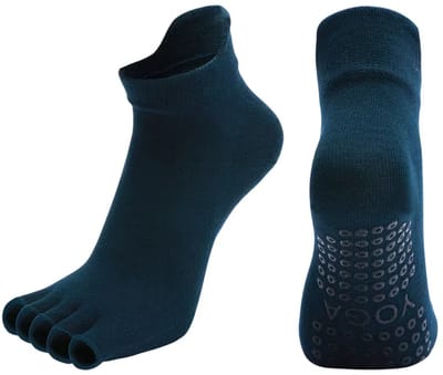 Dames Vijf Teen Yoga Sokken Maat 35-41 – Antislip, Ademend, Katoen – Pilates, Fitness, Ballet, Gym, Dans, Training, Sport, Workout- GROEN