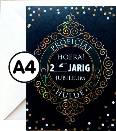 Grote Wenskaart - ... Jarig Jubileum - A4 XXL - Met Draaischijf - Met Envelop