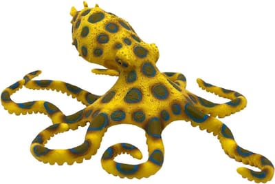 Bullyland 67510 – Speelfiguur en verzamelfiguur Blauwgeringde Octopus – ca. 4,5 cm – levensecht en detailrijk vormgegeven – ideaal als educatief speelfiguur en klein cadeautje voor kinderen vanaf 3 jaar.