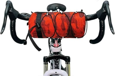 Grote- waterdichte stuurtas voor mountainbikes en racefietsen – Universele opbergtas met verstelbare riemen (Oranje)