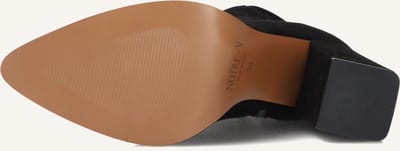 Notre-V 46936 Enkellaarsjes - Enkelboots met rits - Dames - Zwart - Maat 38