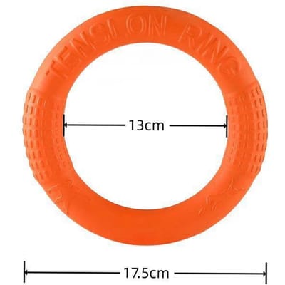Jouets interactifs premium de haute qualité pour chiens Disques volants pour animaux de compagnie Anneau d'entraînement pour chiens en EVA Tireur Jouets à mâcher résistants pour chiens Anneau de morsure flottant pour chiots 17.5cm orange