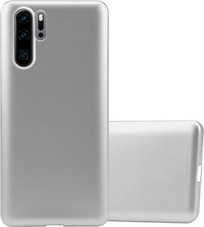 Cadorabo Hoesje geschikt voor Huawei P30 PRO in METALLIC ZILVER - Beschermhoes gemaakt van flexibel TPU silicone Case Cover
