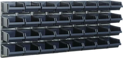 Raaco Wandpaneel - 2 wandpanelen met 32 magazijnbakken - 184 x 104 x 440 mm