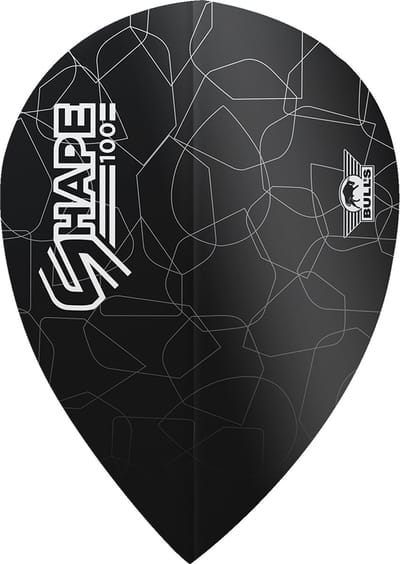 Bull's shape 100 Pear black dartflight