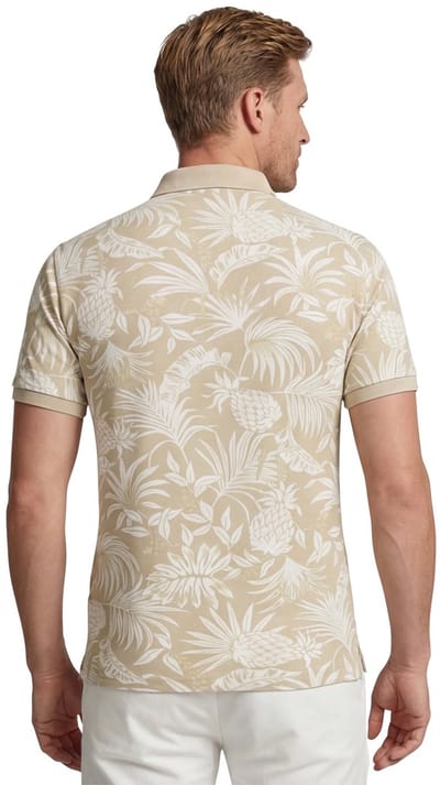 Gant poloshirt korte mouw beige