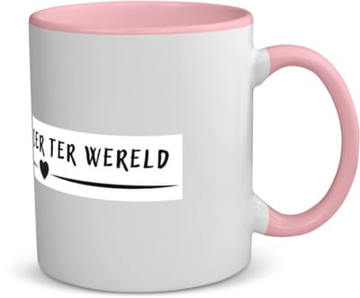 Akyol - beste broer ter wereld koffiemok - theemok - roze - Broer - brother - leuk cadeau voor je broer - 350 ML inhoud