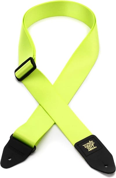 Luxe Gevlochten Gitaarband - Neongroen - Verstelbaar 104-183 cm