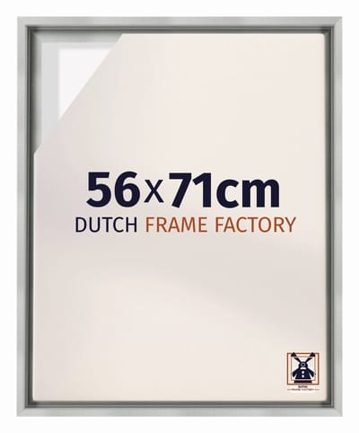 Baklijst 56x71 cm - Zilver Mat - Geschikt voor Canvasdoek - MDF Baklijst Lausanne