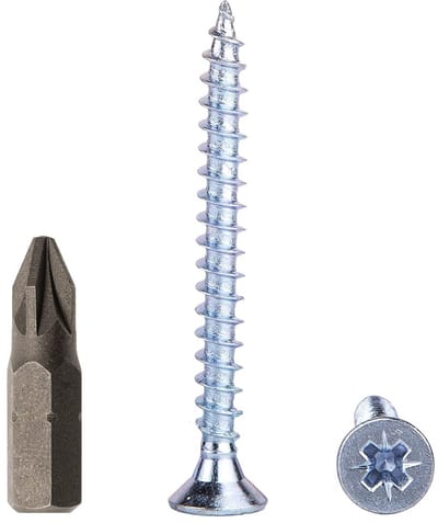 500x Verzinkte Spaanplaatschroeven 4x40mm met Verzonken Kop - Universele Houtschroeven PZ