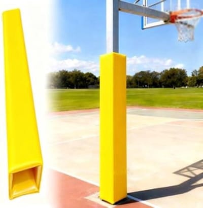 Paalkussen Basketbal - Beschermhoes Sportpaal - Veilige Sport Speelplaats - Slagvast Ontwerp - 180 cm - Zwart