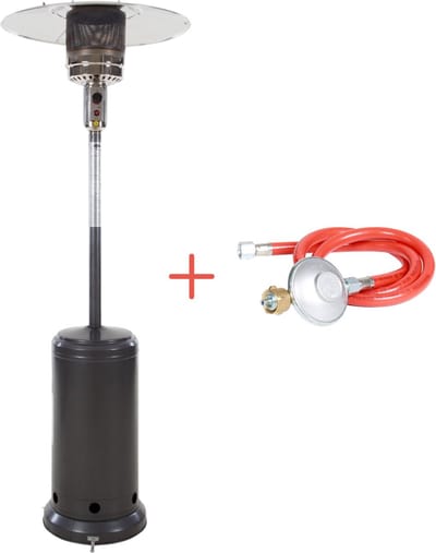 Sunred - Terrasverwarmer - Sargas - Gas - Grijs - 14000 W - Verschillende standen - Incl. gasdrukregelaar & slang