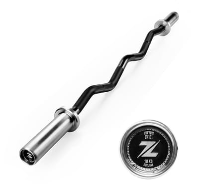 ZEUZ EZ Curlstang 10 kg – Halterstang voor Biceps & Triceps – Fitness & Krachttraining